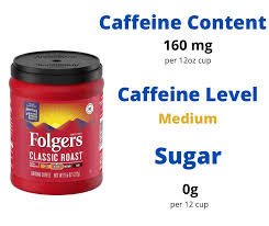 how much caffeine is in folgers coffee