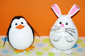 papier mache bunny kids crafts fun