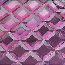 Purple Mirror Glass Backsplash Modern