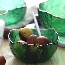 Bowls Emerald GrÖn Vintage Glass Bowl