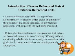 ppt norm referenced tests