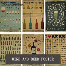 Us 1 81 10 Off Cosy Moment Pedigree Chart Of Wine And Beer Poster Cafe Kitchen Decoration Kraft Vintage Poster Qt367 In Wall Stickers From Home