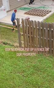 Neighbour Built A Fence Through Part Of