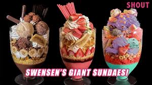 giant sundaes at earle swensen s comes