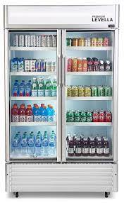 Premium Levella 29 Cu Ft 2 Door Commercial Refrigerator With Glass Display