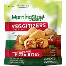 vegan sausage pizza bites morningstar
