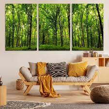 Green Forest And Trees Large Wall Art