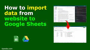 how to import data from to
