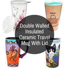 Double Walled Insulated Ceramic Travel
