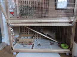 indoor rabbit cage made from 2 ikea