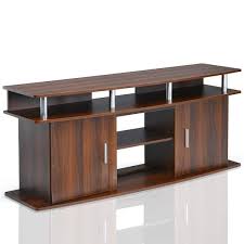 Costway 63 In Brown Tv Stand