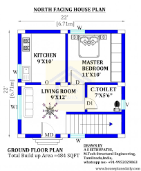 22x22 North Face Building Plan House