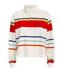striped rugby polo shirt