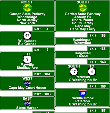 exit list for the garden state parkway