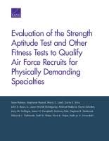 Evaluation Of The Strength Aptitude Test And Other Fitness