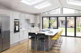 a contemporary kitchen extension filled