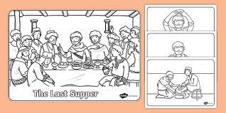 Gallery of landscape coloring pages for adults: The Last Supper Colouring Sheets Teacher Made