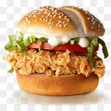 It is composed of a bun centre filled with crispy fried chicken fillet, cheese slice, lettuce piece, onion and tomato slices. Kfc Zimbabwe Zinger Burger Kfc Original Zinger Burger Hd Png Download 1024x382 1263740 Pngfind