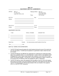 25 Printable Equipment Lease Purchase Agreement Forms And Templates