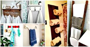 Some people are already used to hanging things behind the door or in front of the bathroom shower using hooks, so this spot can certainly do more when it comes to storing towels. 50 Diy Towel Rack Ideas To Save Money Diy At Home