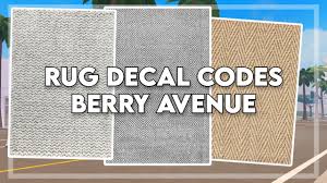 rug decal codes for berry avenue