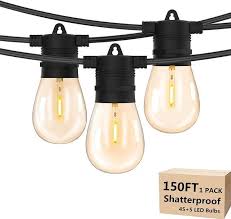 Outdoor String Lights Led 150ft Zotoyi