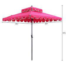 Crank Patio Umbrella In Red 300261 R