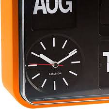 Karlsson Mini Flip Wall Clock Orange