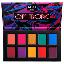 nyx off tropic shadow palette brights