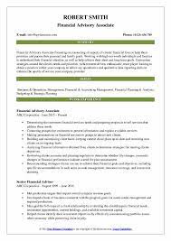 Humble confidence and a strong degree of intellectual curiosity to further both personal and professional developments. Financial Advisor Resume Samples Qwikresume