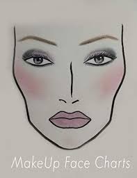mua makeup face charts notebook face