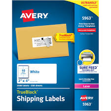All of our standard blank label sheet and roll products qualify for our lowest price design software & templates. Avery 5963 Trueblock White Shipping Labels Office Depot