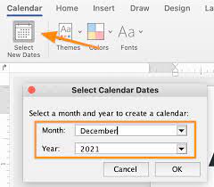 a calendar in microsoft word