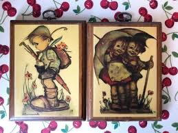 Pair Of Hummel Wooden Wall Plaques