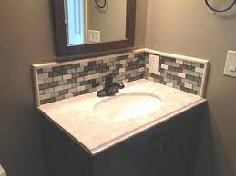 tile backsplash bathroom vanity