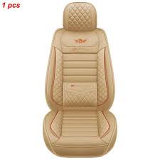 Black Red Leather Car Seat Cover For