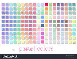 Pastel Colors Chart Whit Square Stock Vector Royalty Free