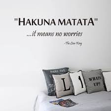 I love that they are a decoration that is easily applied and removed without damaging my wall. Ufengke Inspirational Hakuna Matata Quotes Wall Art Stickers Motivational Words Letters From The The Lion King Movie Decorative Removable Diy Vinyl Wall Decals Living Room Bedroom Mural Amazon Co Uk Diy Tools