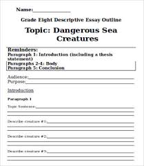 Descriptive Essay Template 8 Free Word Pdf Documents