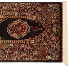 qom silk elyi persian rug black 104