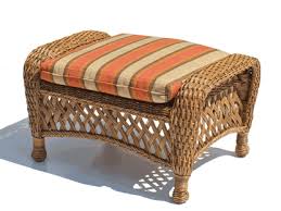 Outdoor Wicker Ottoman Cushion
