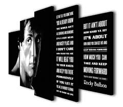 Here are some motivational quotes from rocky balboa to inspire you to fight through. 5 Panels Rocky Balboa Sylvester Stallone Quotes Painting Printed Canvas Wall Art Picture Home Decor Canvas Art Wall Decor Rocky Balboa Balboa