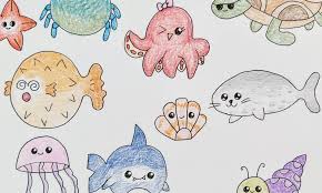 Maybe you would like to learn more about one of these? Cute Sea Creatures Drawing Camp Draw And Color Kawaii Doodles Small Online Class For Ages 7 11 Outschool