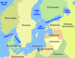 Riproduzione a colori di una carta geografica vintage dell'europa del 1940. Teatro Del Mar Baltico Della Seconda Guerra Mondiale Wikipedia