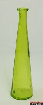 Green Recycled Art Glass Vase Made