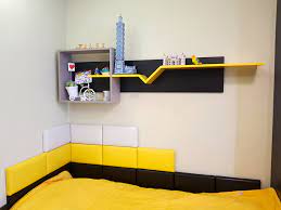 Поръчайте елементи или цяла детската. Children S Room Design Interior Ideas Grey Yellow Bed Shelves Room Design Kids Room Design Yellow Bedding