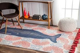 flatweave cotton whale rug
