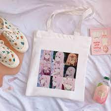 Maybe you would like to learn more about one of these? New Pinterest Darling In The Franxx Zero Two Anime Tote Bag Kawaii Cartoon Chic Shopping Bag Handbag Shopee Malaysia