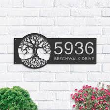 House Number Plaque Custom Metal Sign