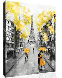 Yellow Black Amp White Paris Oil